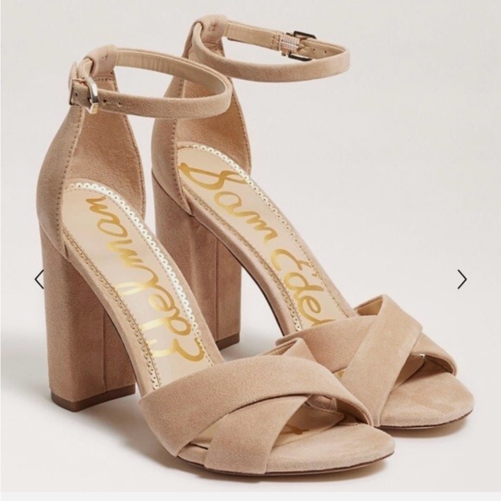 🔥NWT Sam Edelman Yancy Block Heel Ankle Strap Sandals - Size 9 - Picture 4 of 16